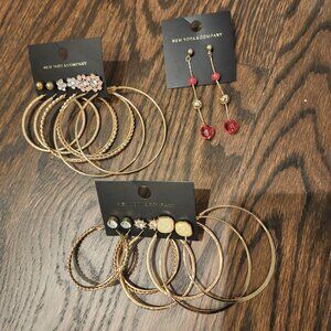 13 pairs of earrings